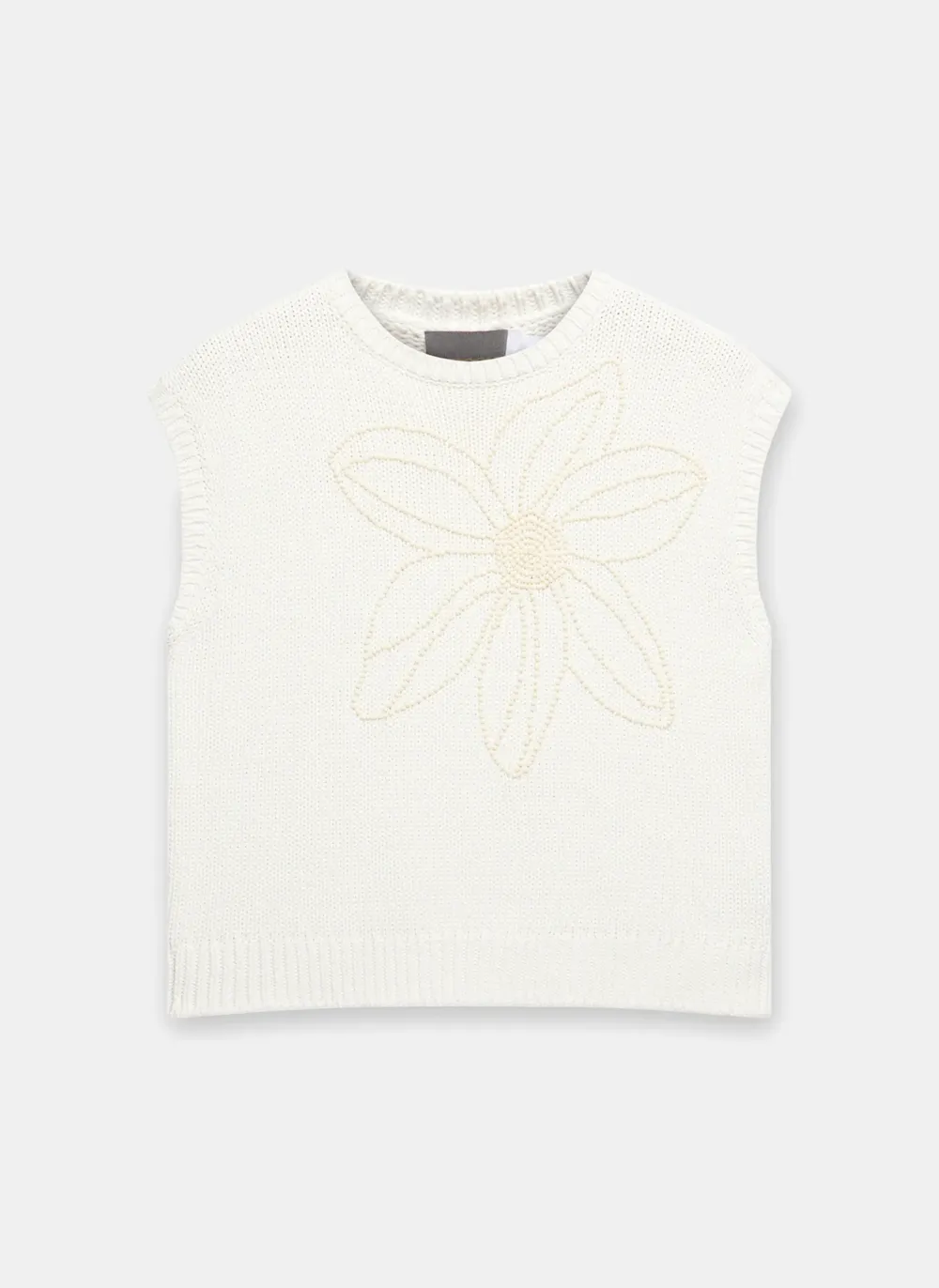 Casual Style Embellished Knit Top