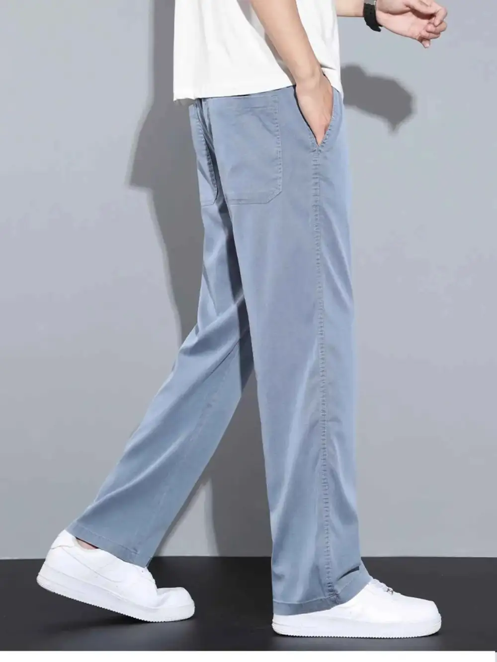 Casual Wide Leg Drawstring Pants