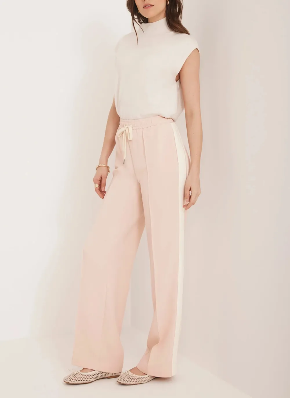 Casual Style Stripe Trousers