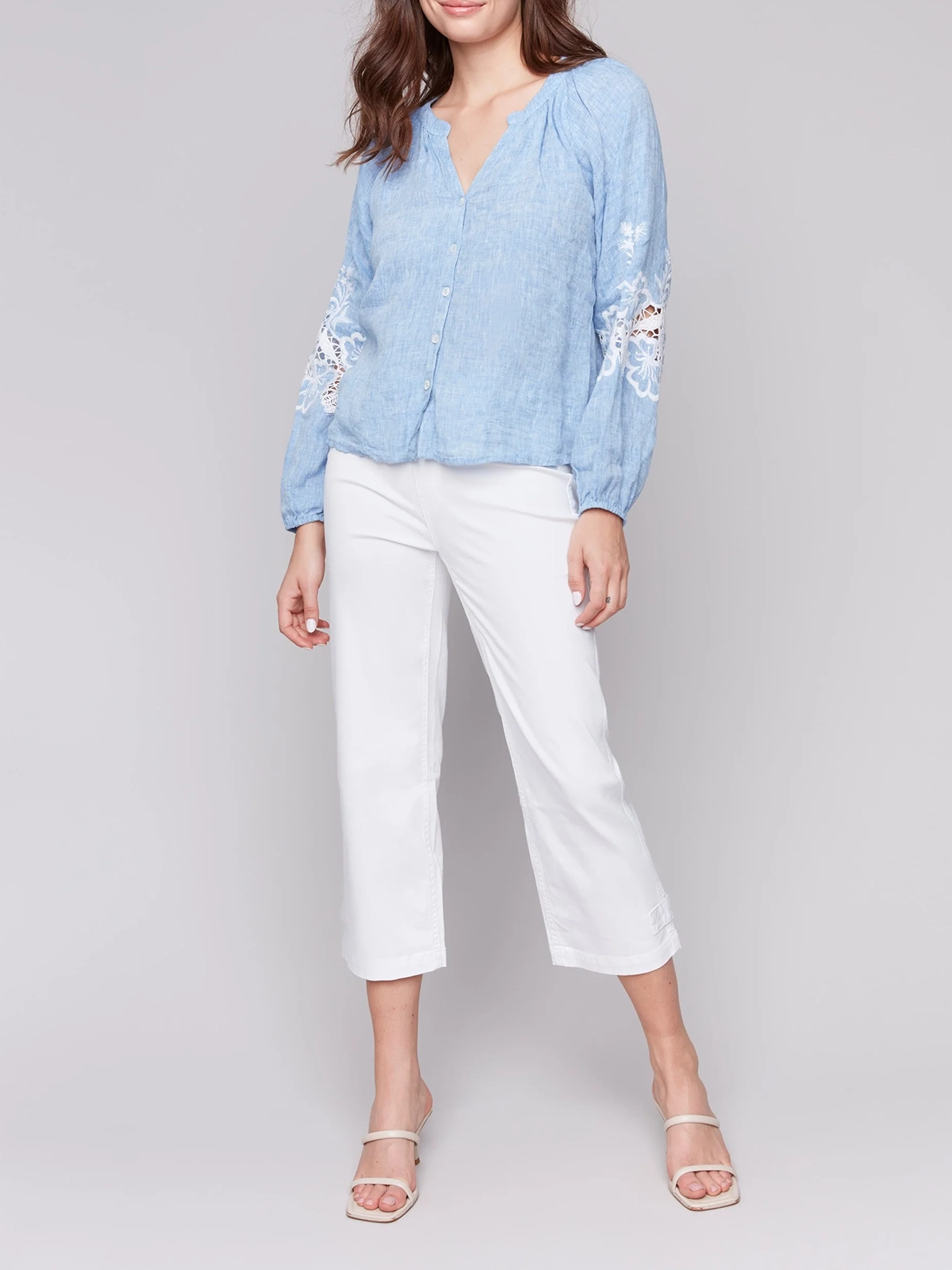 Drape Smooth Cotton Art Cut-Out Shirt