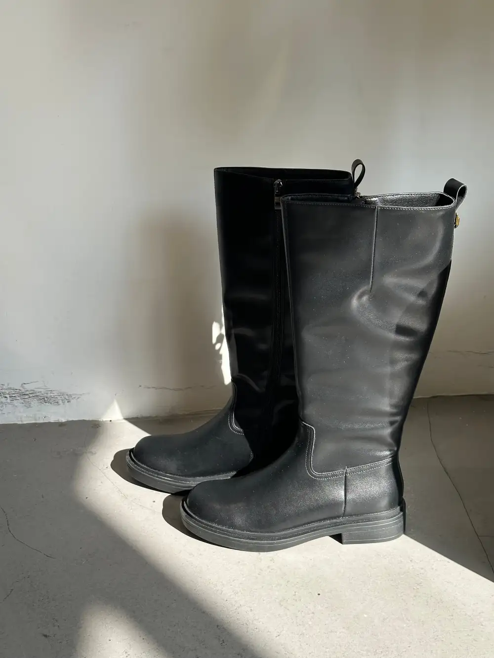 Calf Leather Daily Knee High Boots