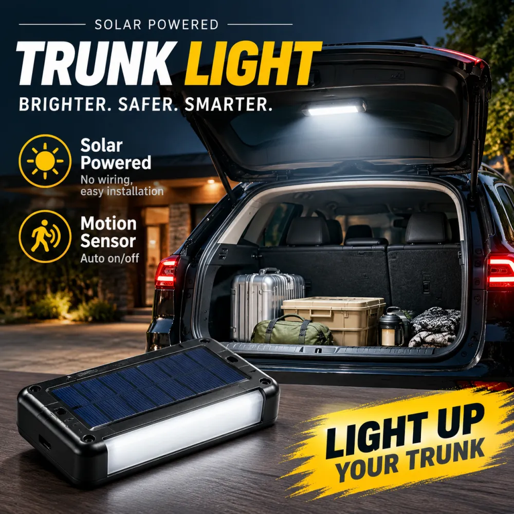 Solar LED Trunk Light for Cars