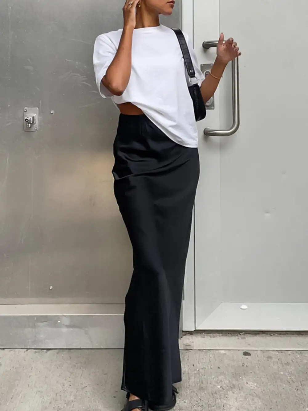 High Waist High Maxi Skirt