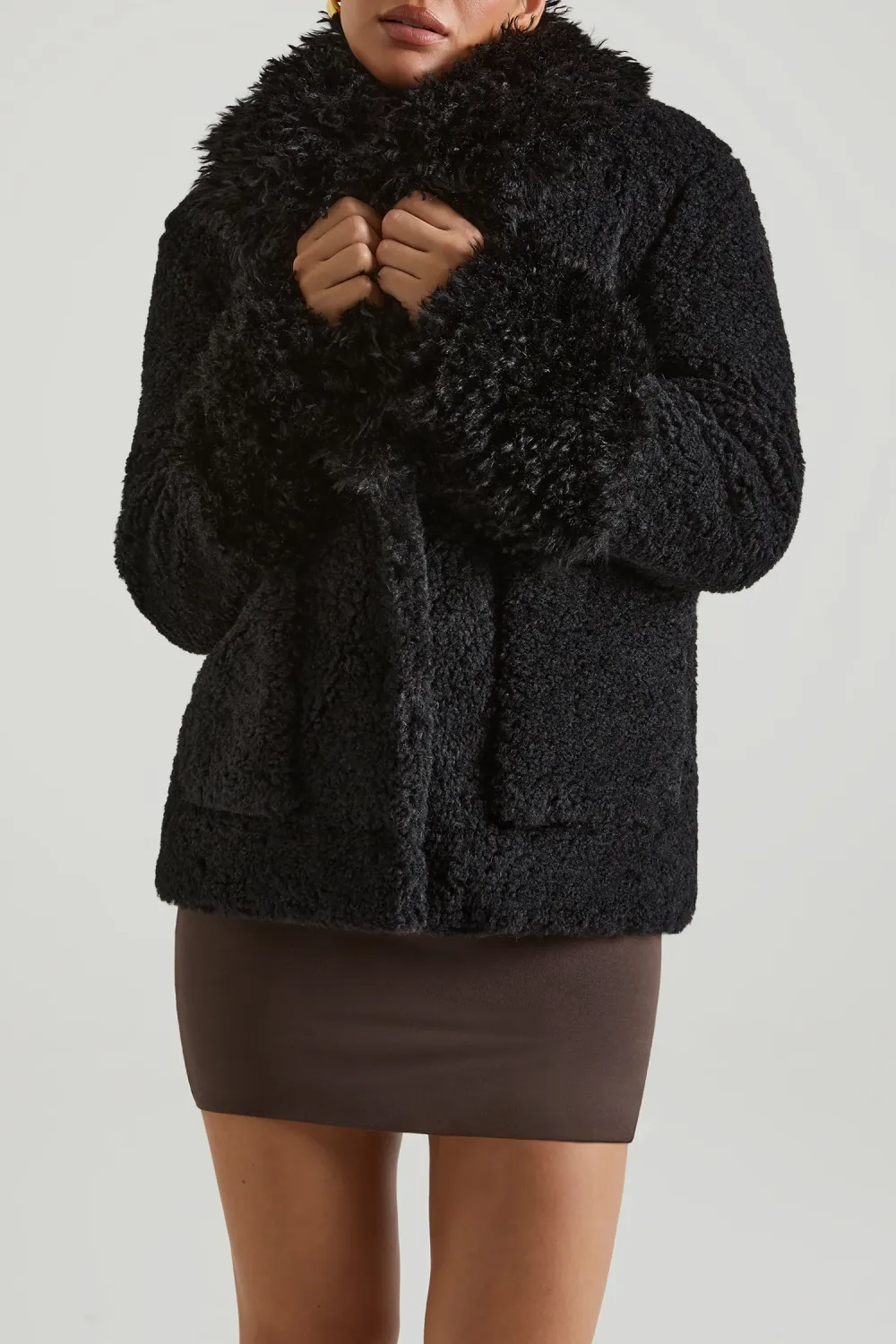 Ladies Loose Thickened Lamb Wool Coat