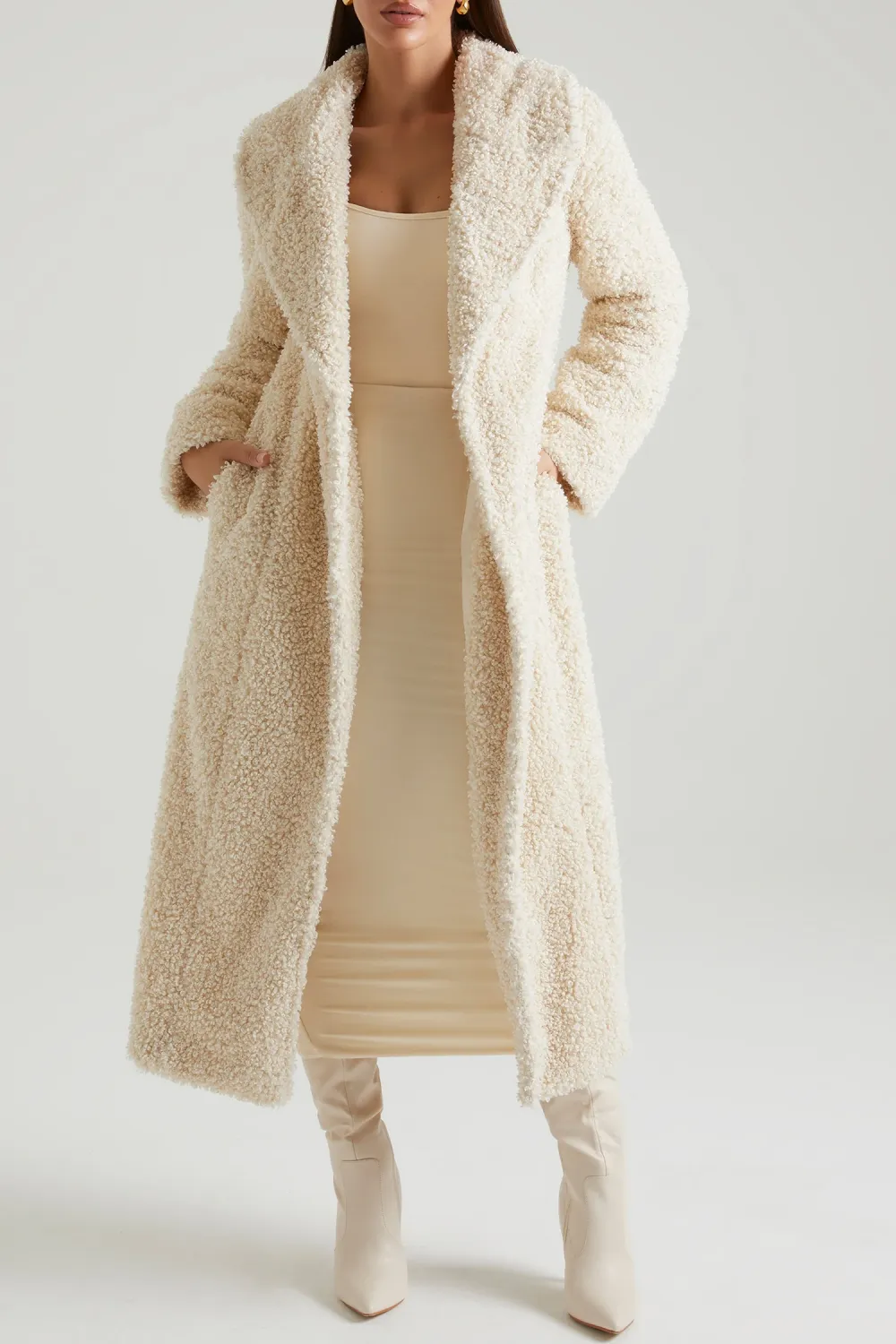 Constant Temperature Lambskin Long Warm Coat