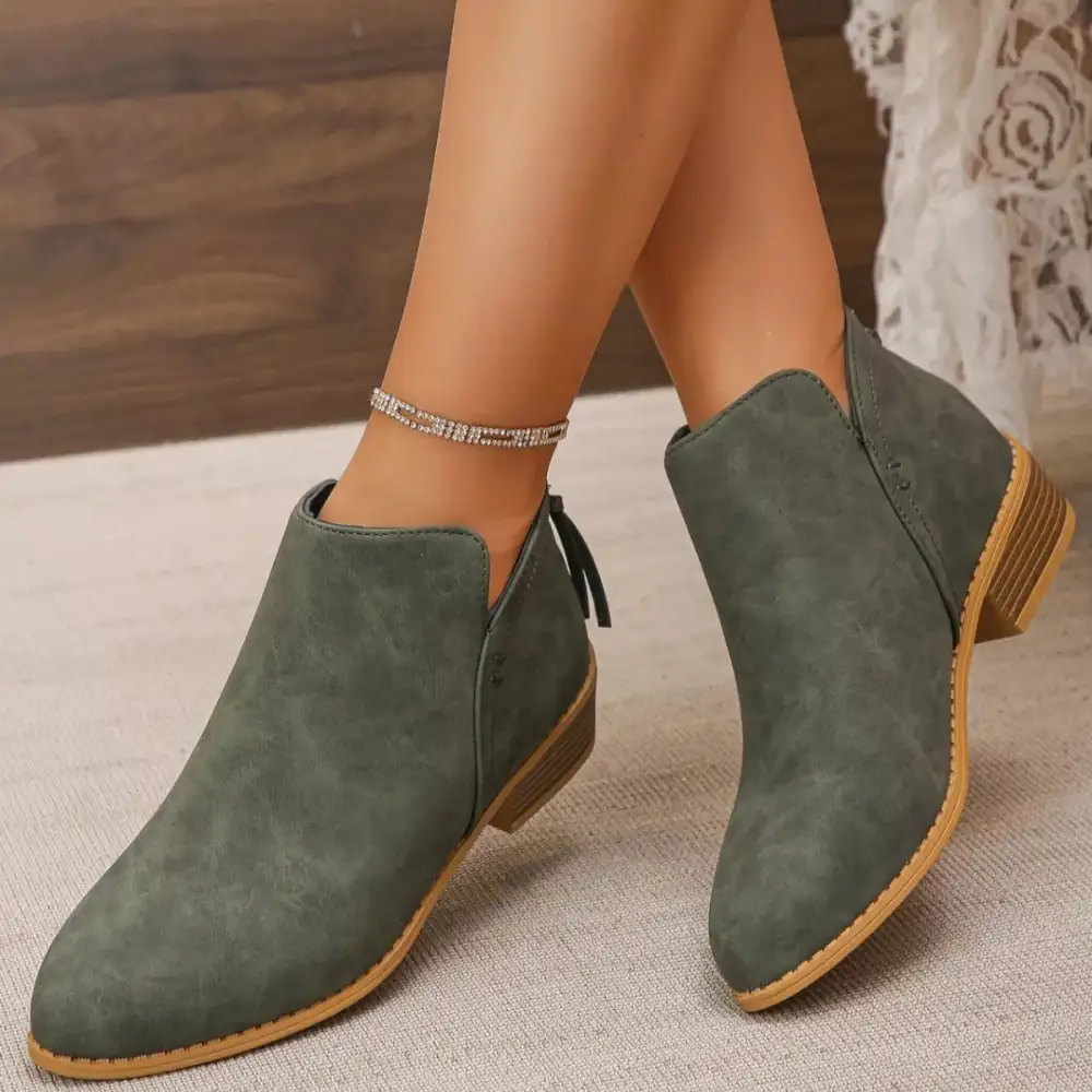 Versatile Pointed Toe Block Heel Boots