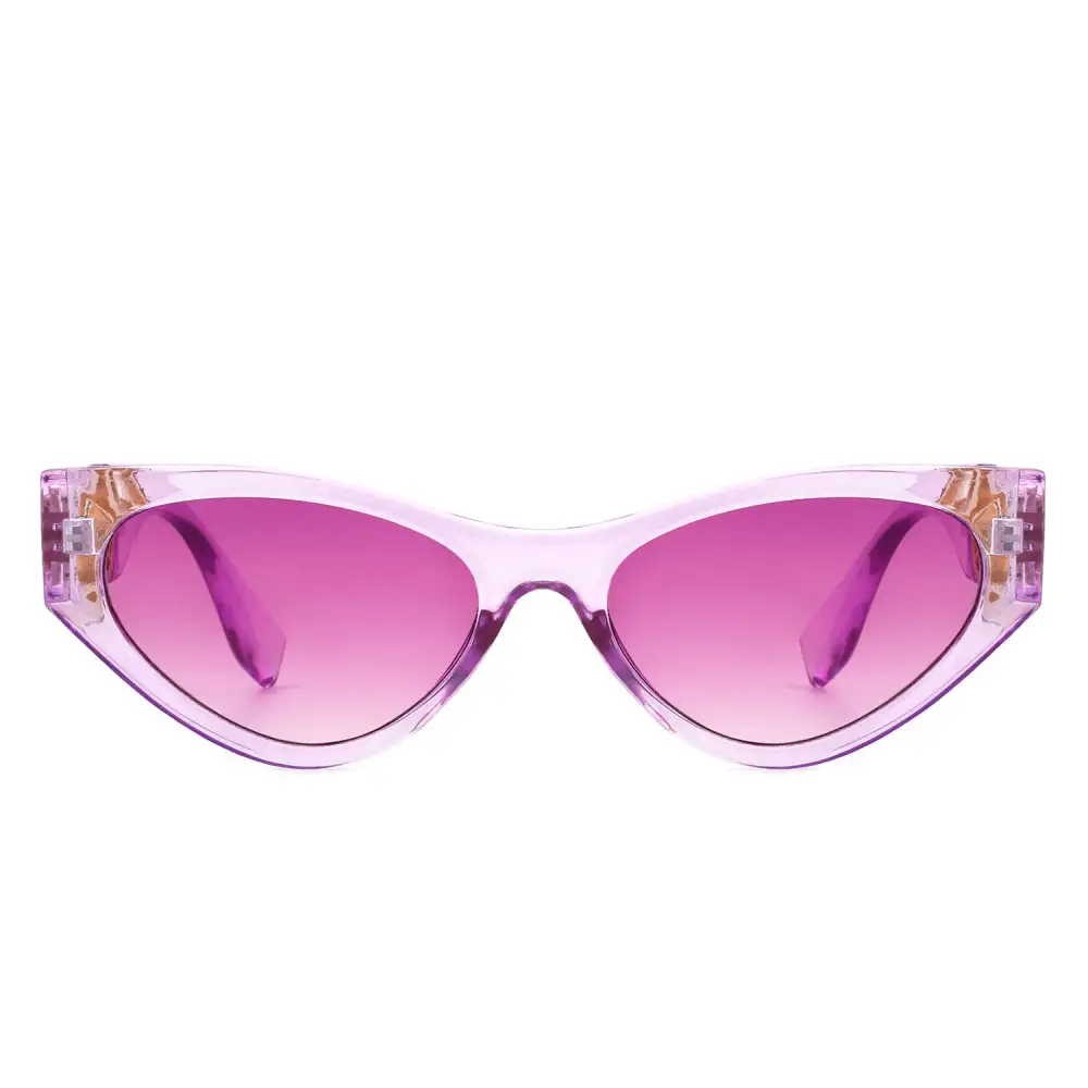Textured Cat Eye Frame Sunglasses
