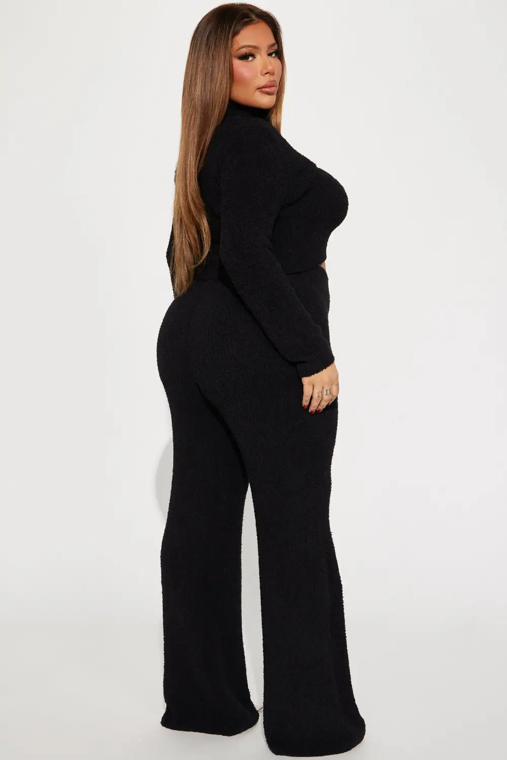 Feeling Cozy 3 Piece Pant Set - Black