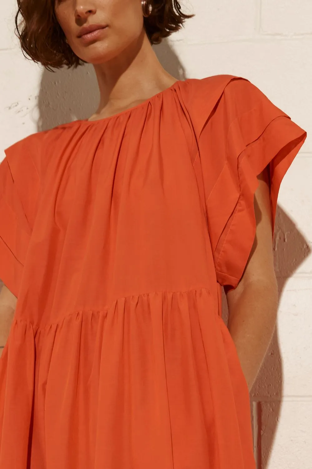 portray dress - tamarillo