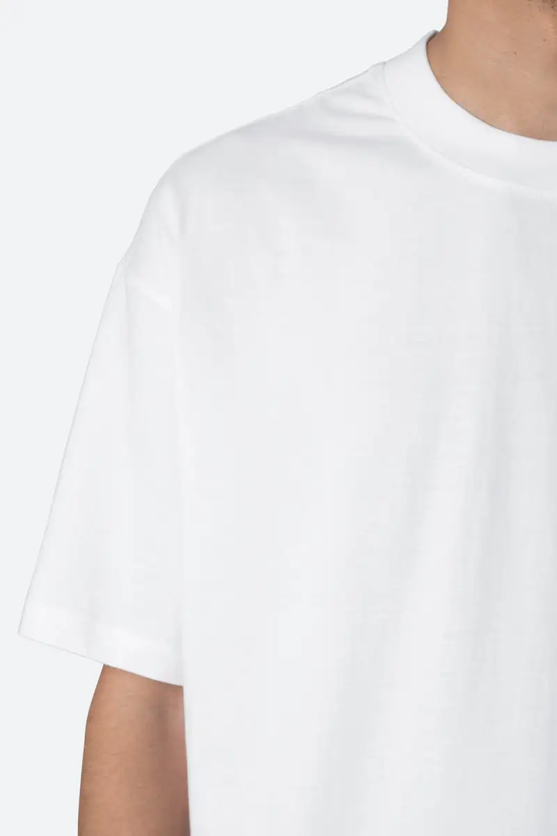 CRISP WHITE OVERSIZED CREW-NECK T-SHIRT