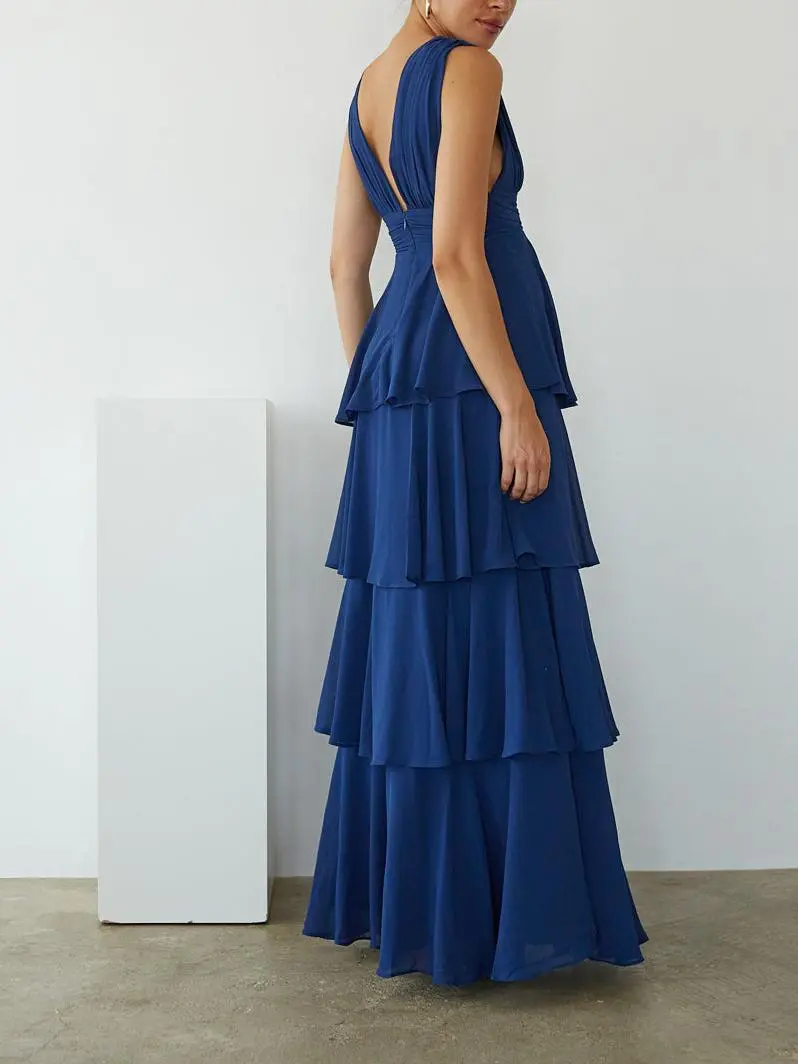 Chiffon Tiered Maxi Dress