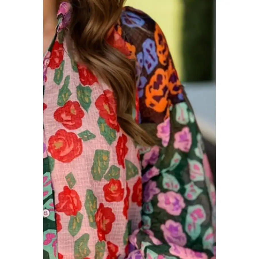 Easygoing Collared Print Collared Shirt