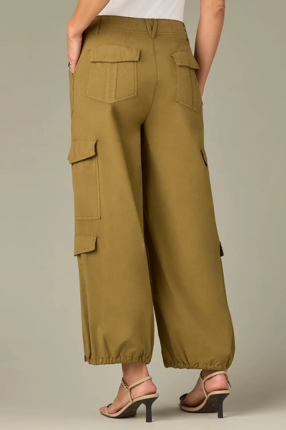 Petite Patch Pocket Cinched Hem Balloon Jogger Pants