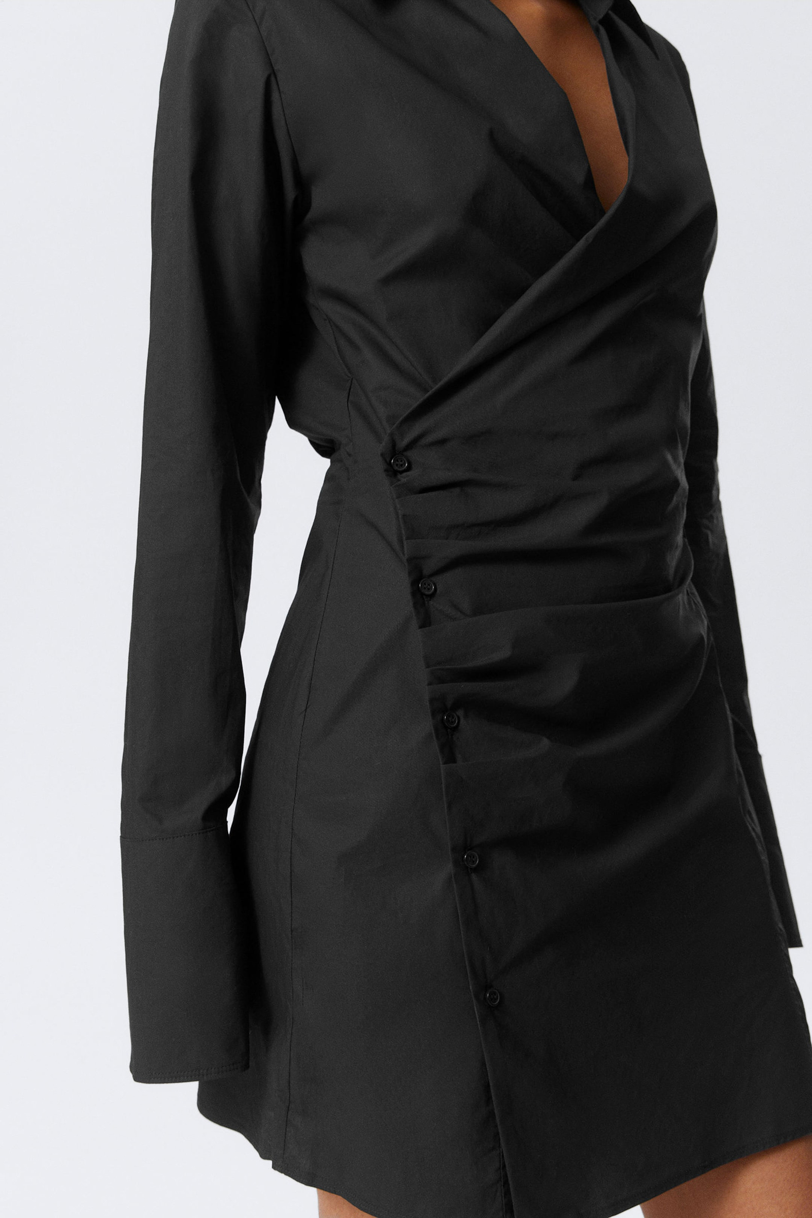 Asymmetric Button Up Dress