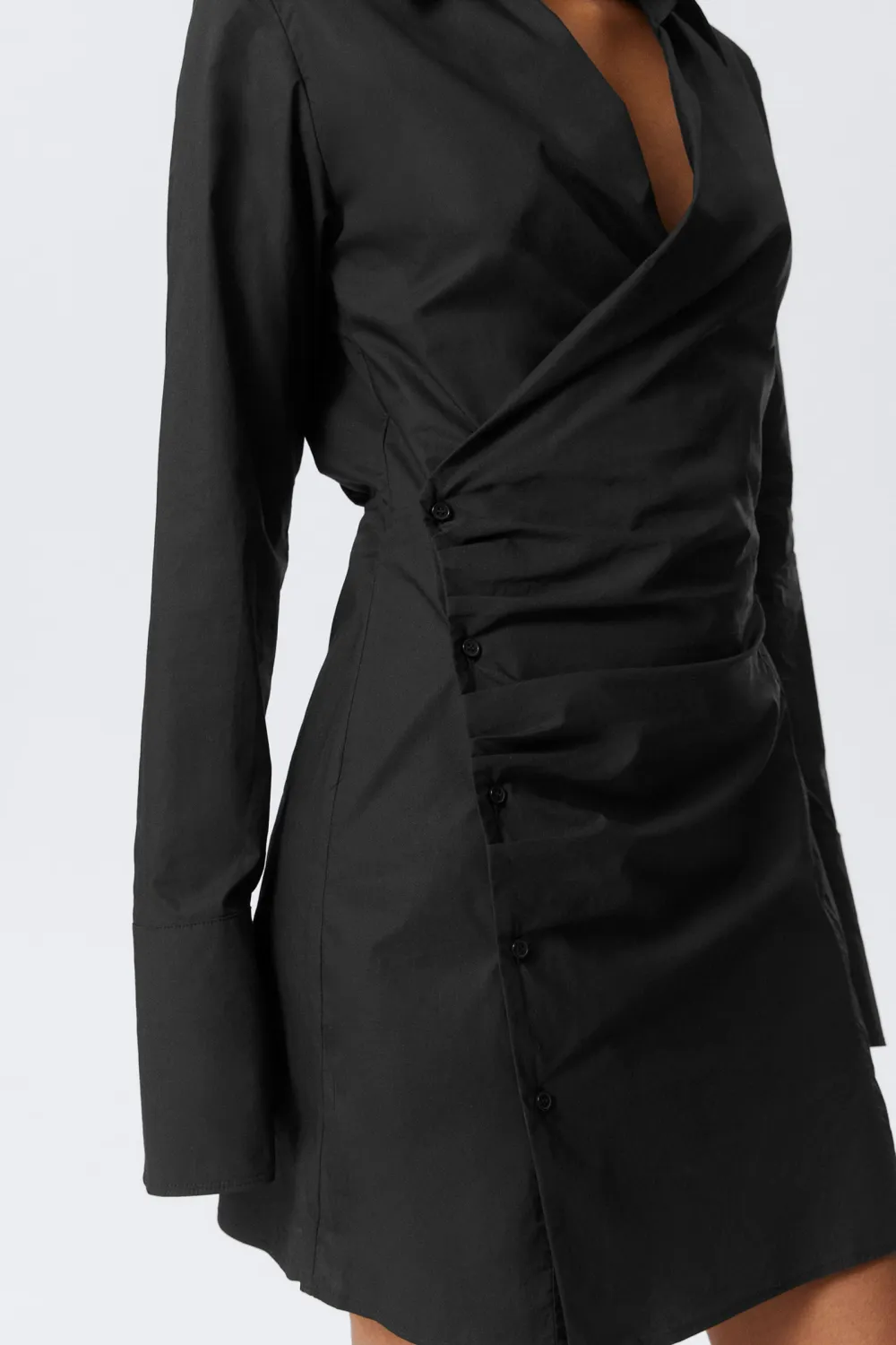Asymmetric Button Up Dress