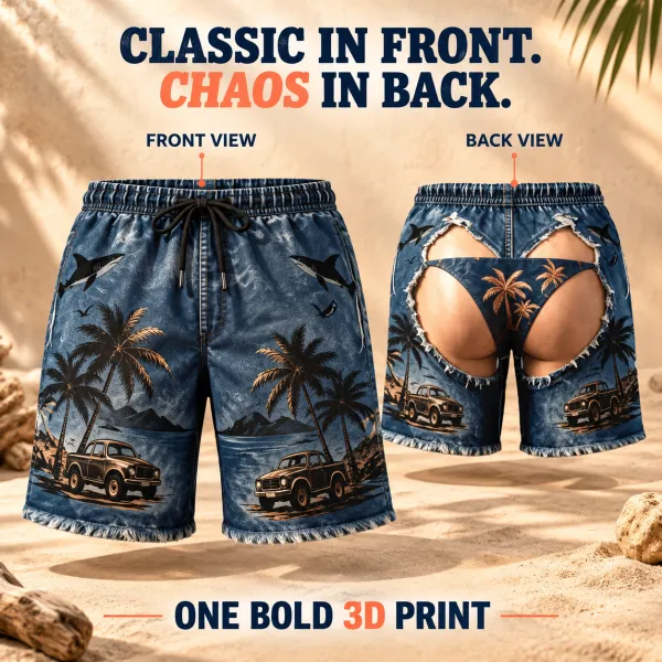 Hot Summer Ride - Personalized Beach Shorts
