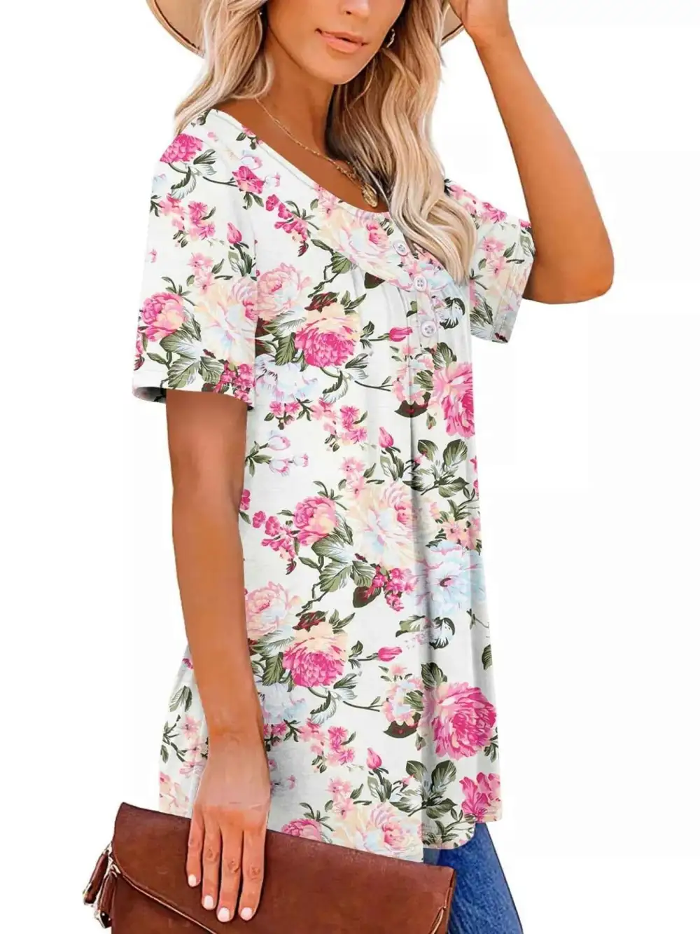 Floral Print Short Sleeve T-Shirt