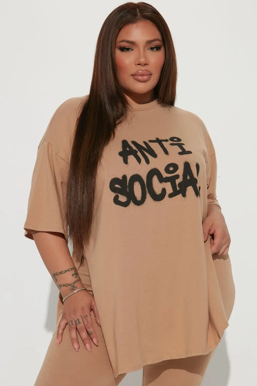 The Anti Social Legging Set - Taupe