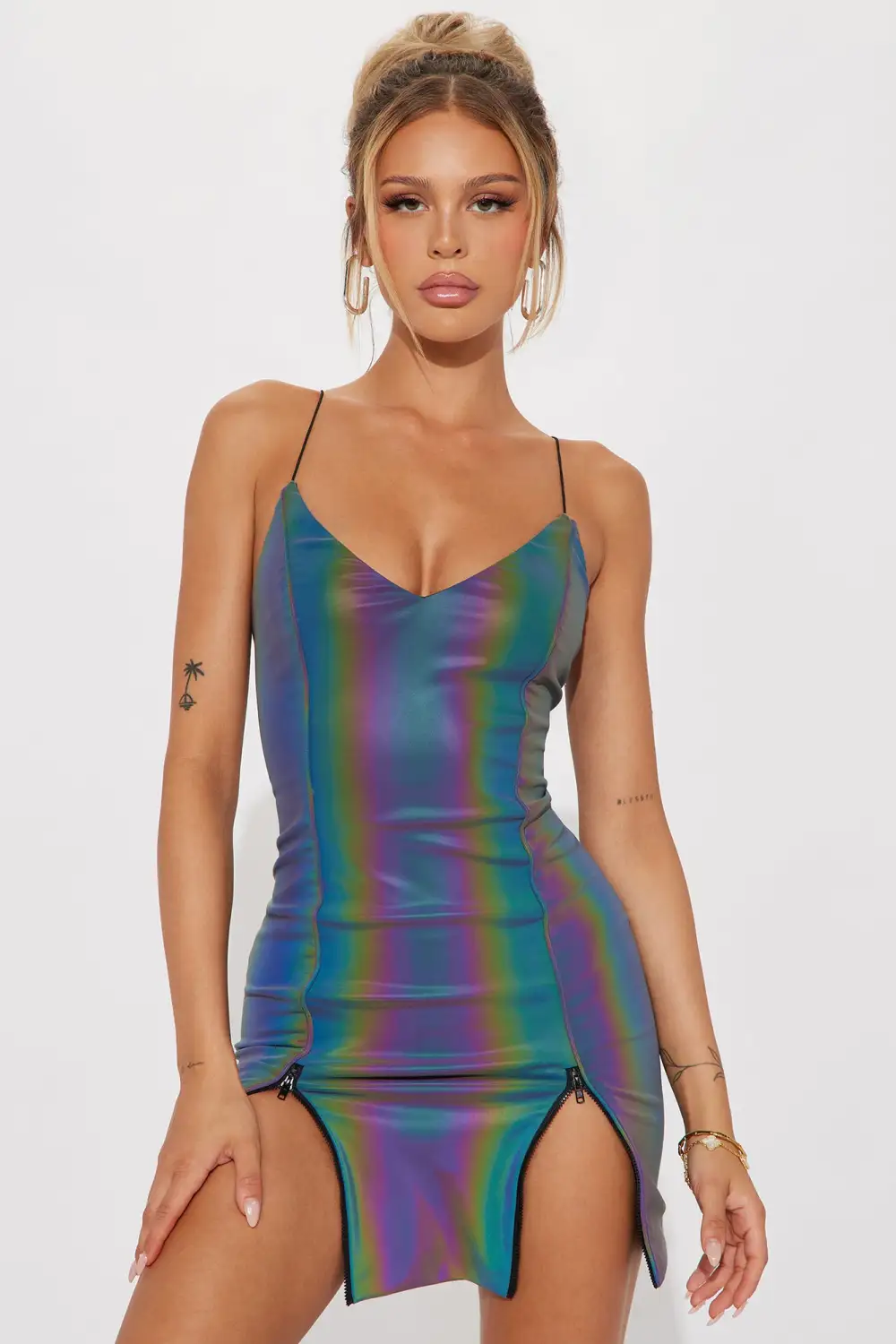 Shai Reflective Mini Dress - Multi Color