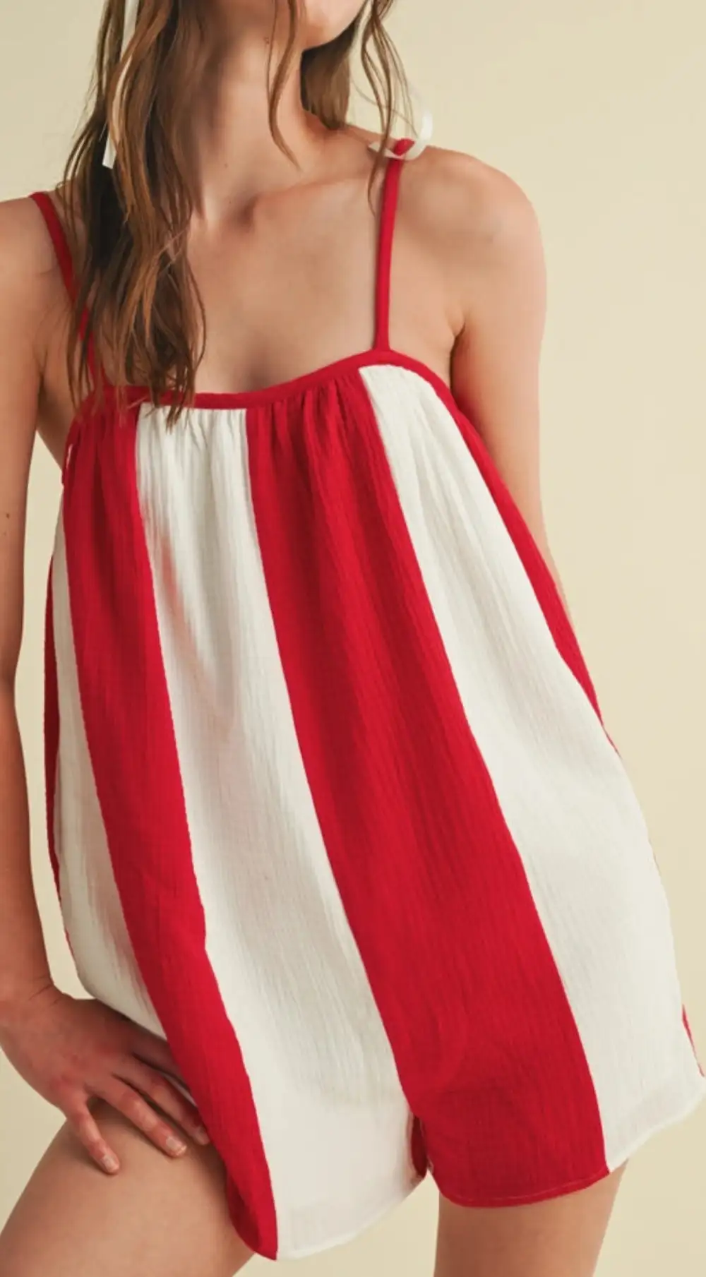 Roomy Flowy Cotton Blend Casual Romper