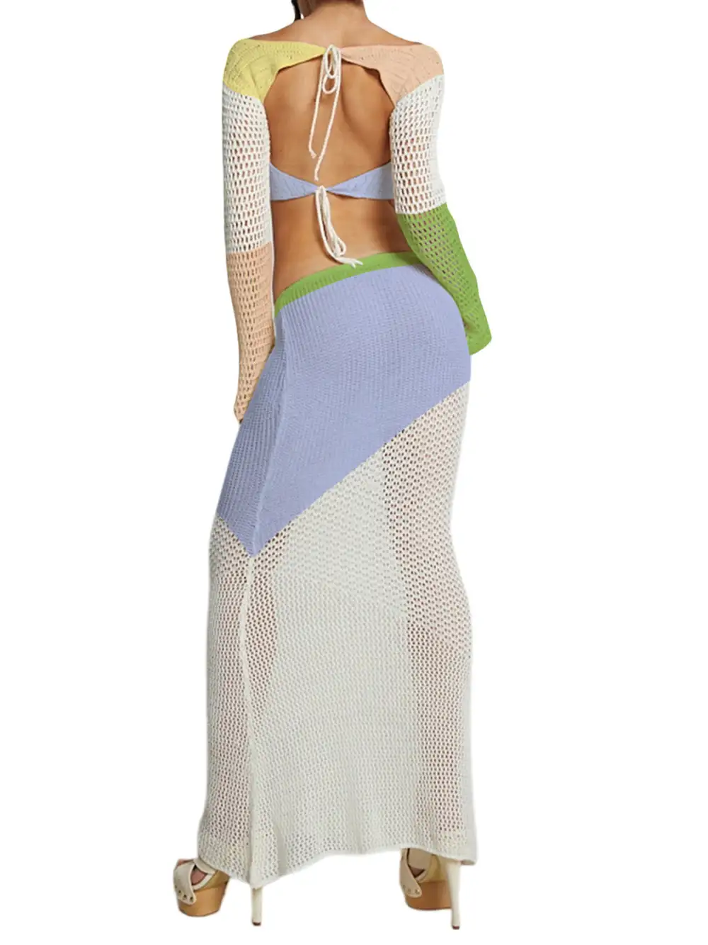 Tied Long Sleeve Top Swim Cover Up