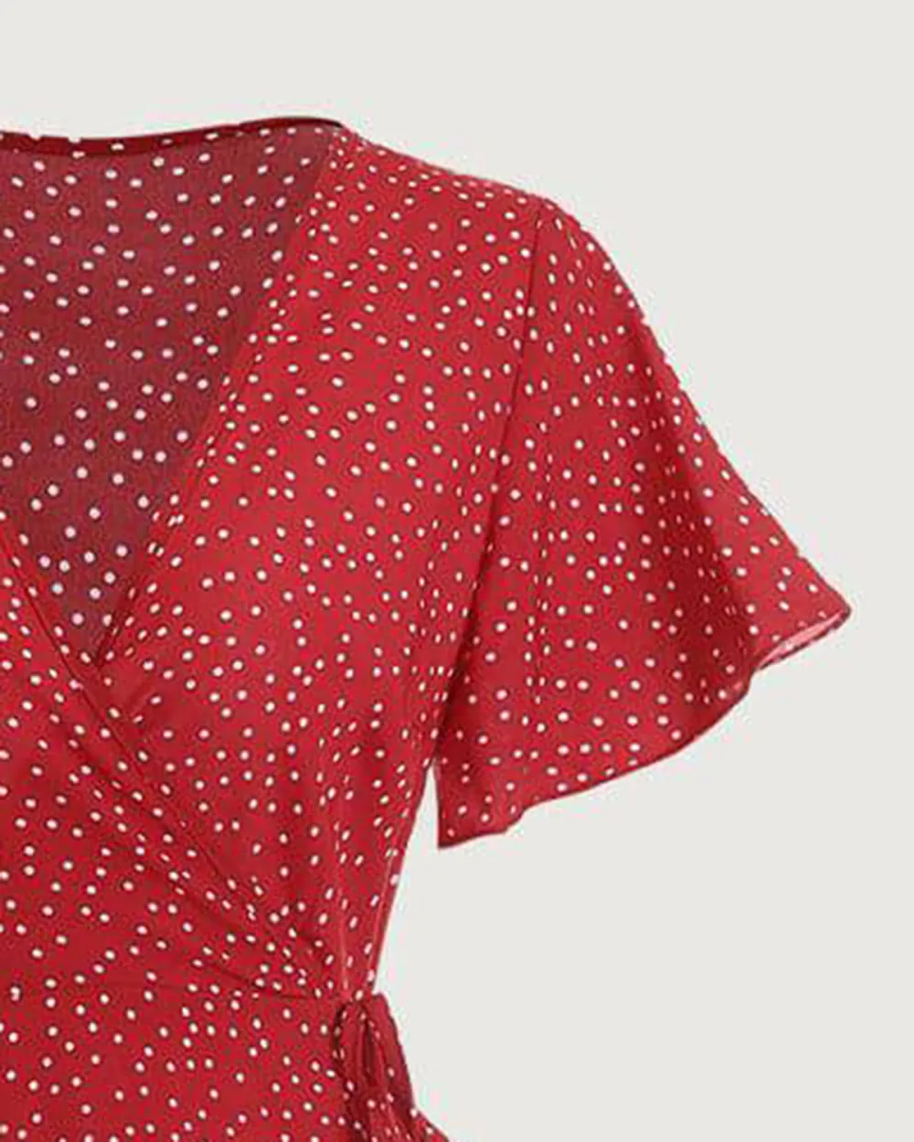 Ruffled Red Polka Dot Dress