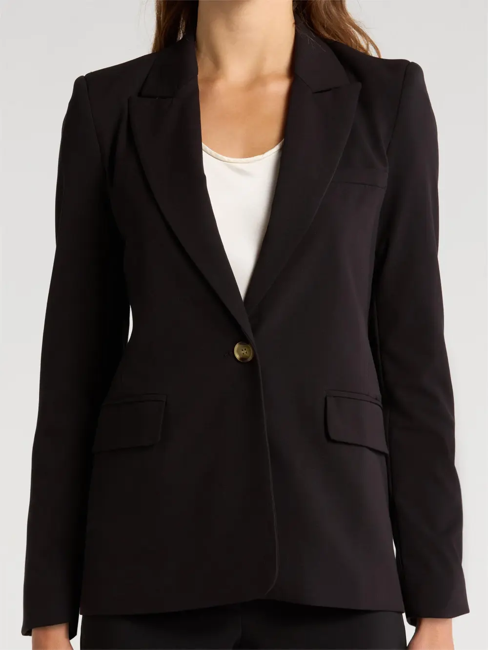 Single Button Relaxed Blazer