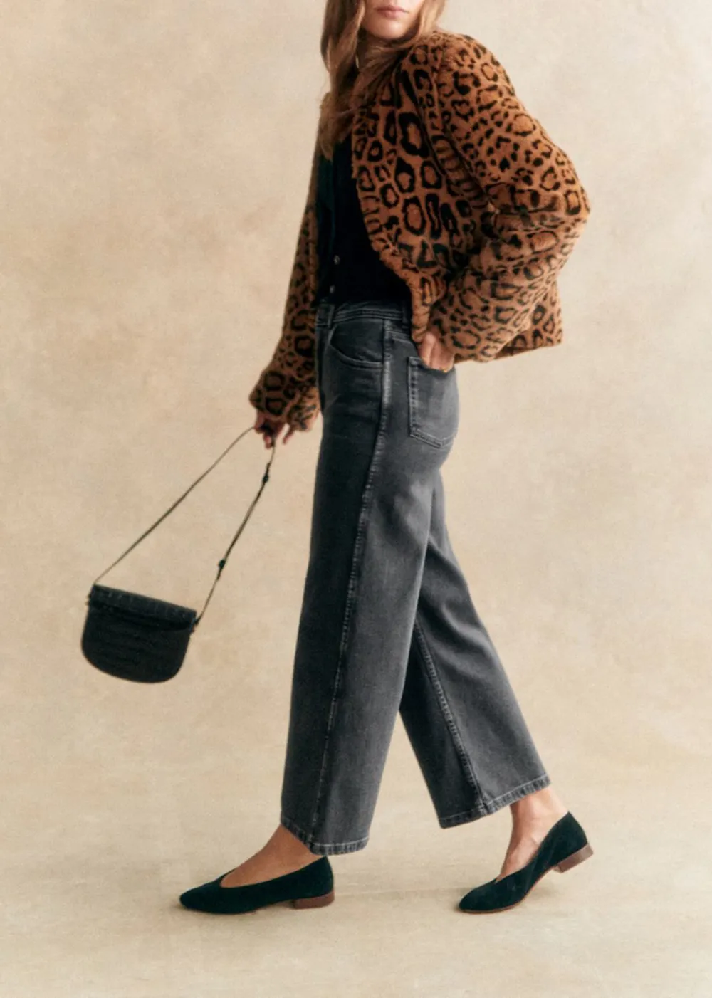 Leopard Print Faux Fur Short Coat