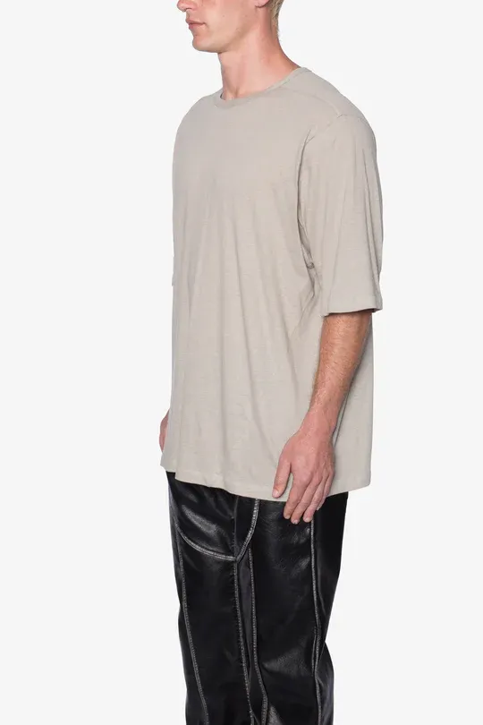 MOCHA BROWN SHEER GAUZE OVERSIZED T-SHIRT