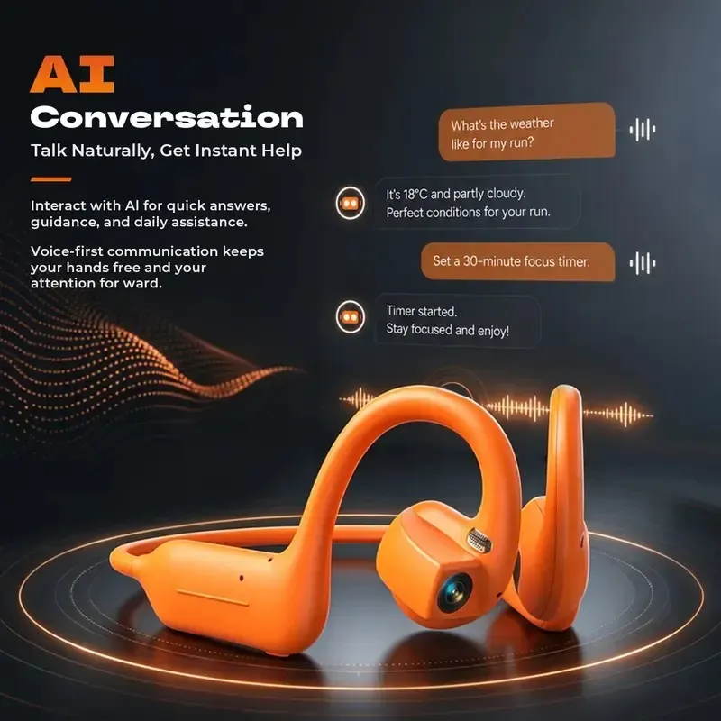 Smart Bluetooth earphones with camera