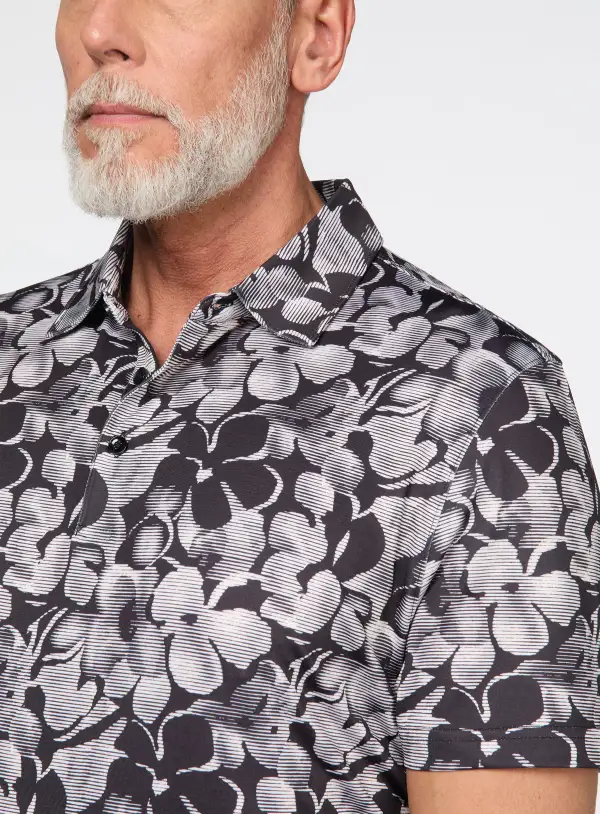 Large Floral Casual Polo