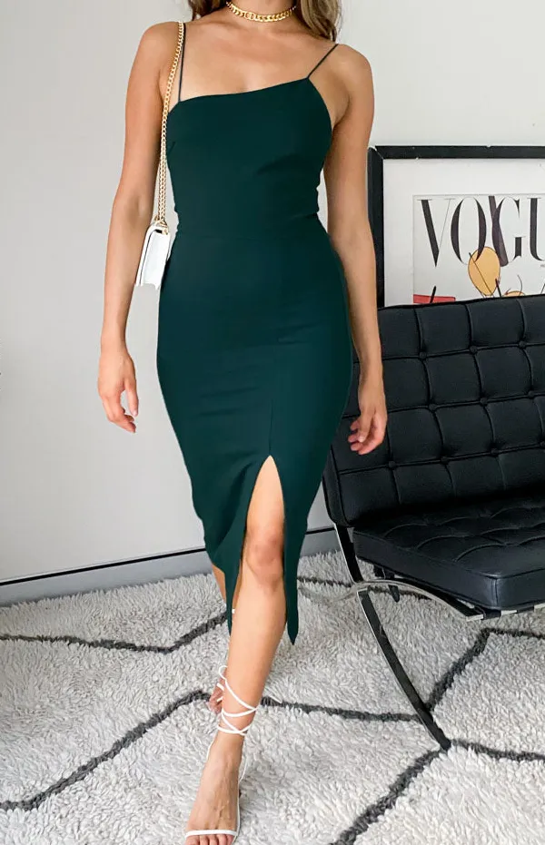 Bodycon Emerald Midi Dress