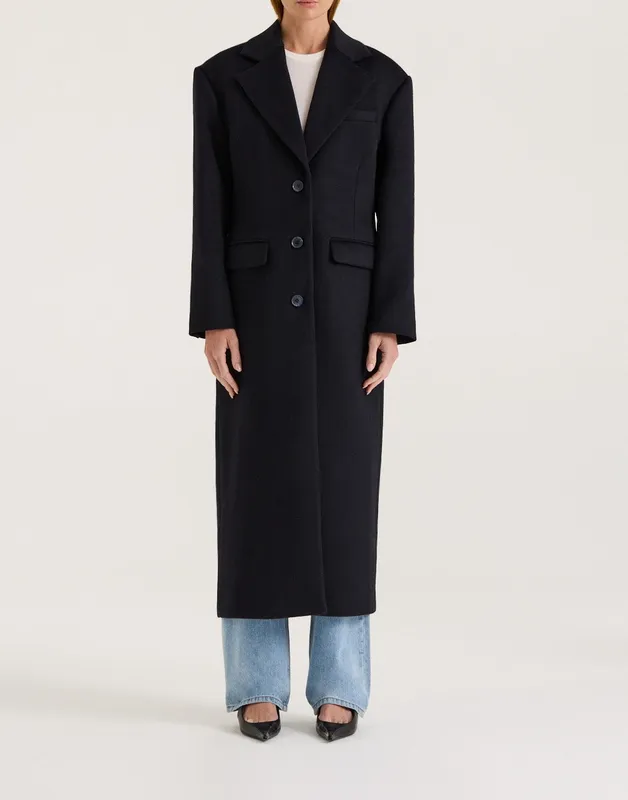 Ink Oversized Cashmere Blend Coat