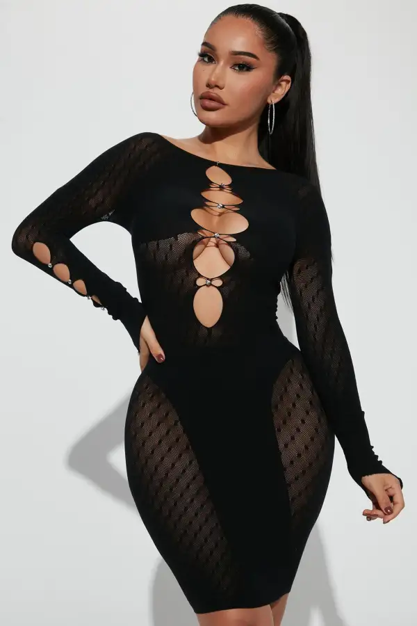 Teagan Mini Dress - Black