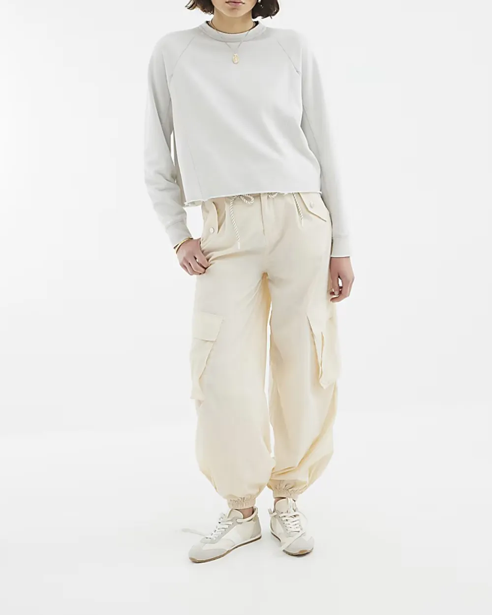 Skin-Friendly Cotton Raw-Edge Women's Sweatshirts