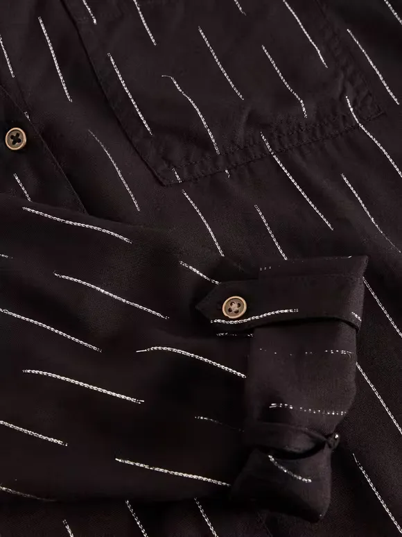 Long Sleeve Metallic Shirt