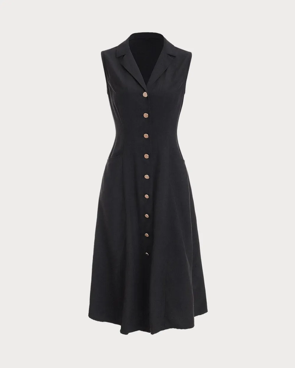 Cotton Fabric Black Dress