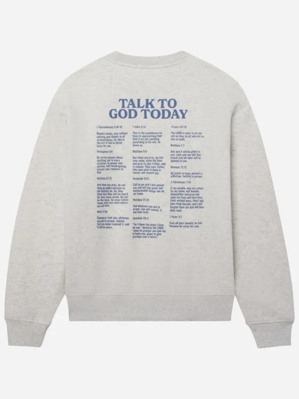 Women's Whimsical Religious Scripture Print Long-Sleeve Sweatshirt