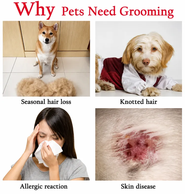 Knotting and knotting pet specific grooming tool