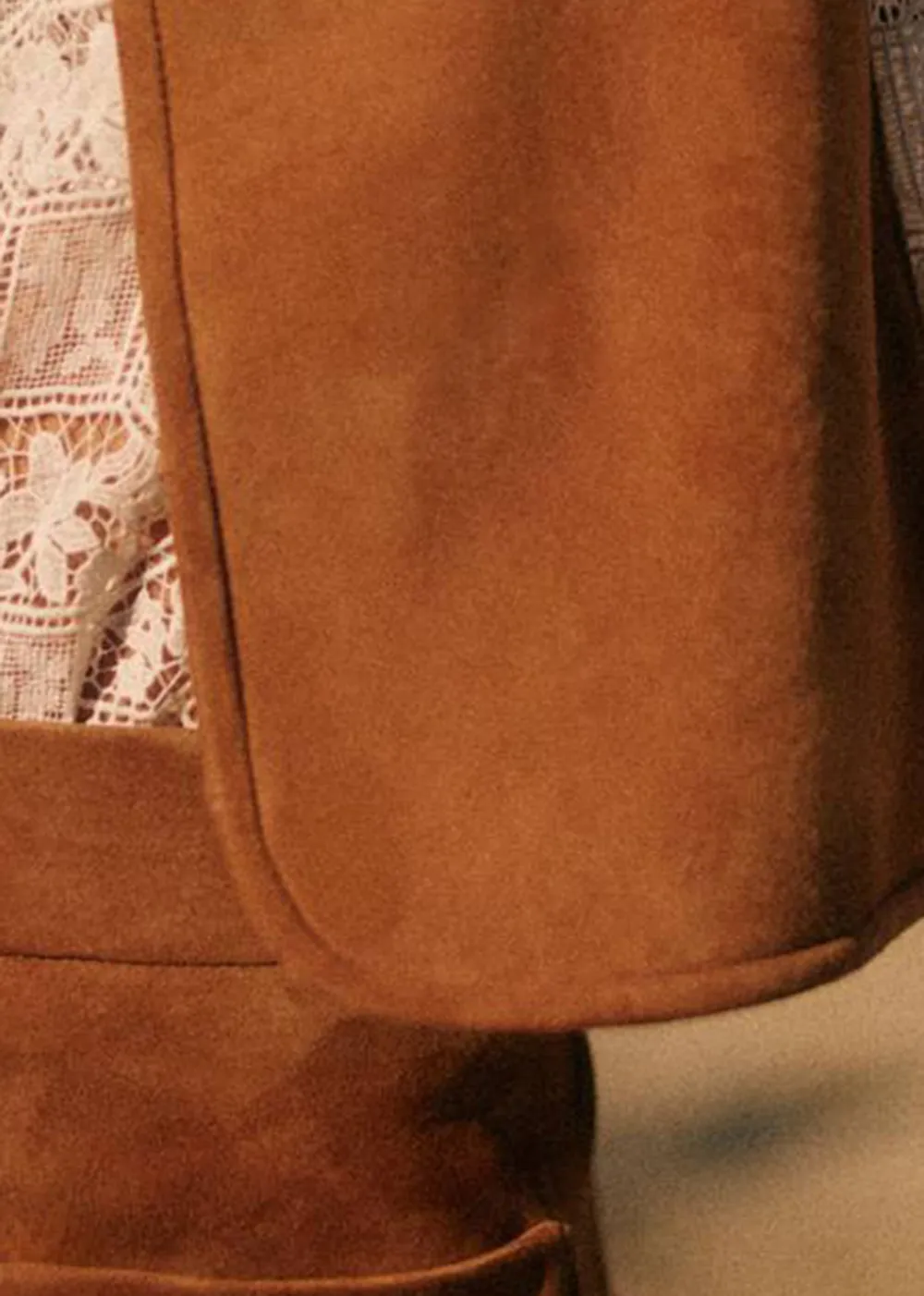 Sleeveless Suede Jacket