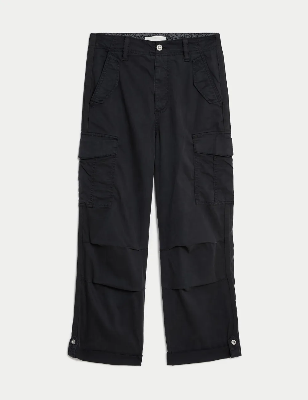 Rich Cargo Tea Dyed Cropped Trousers