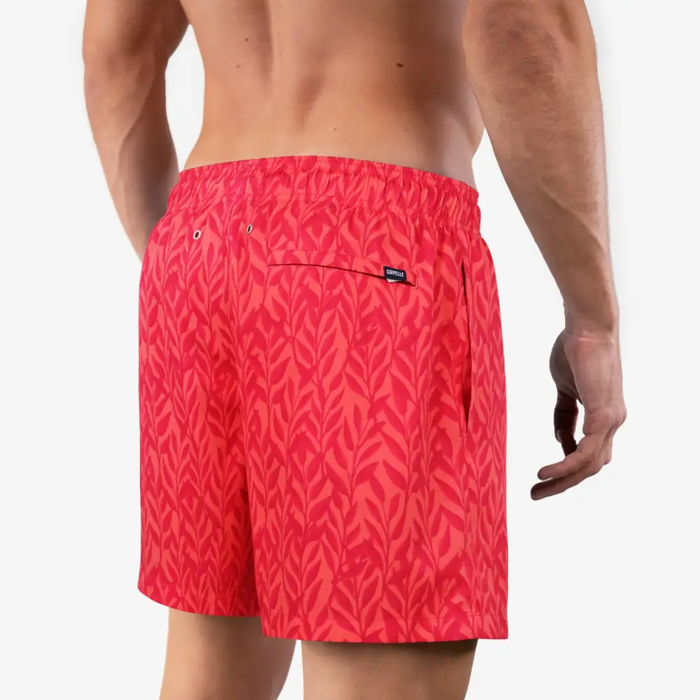 Red Mid-Length Hybrid Short