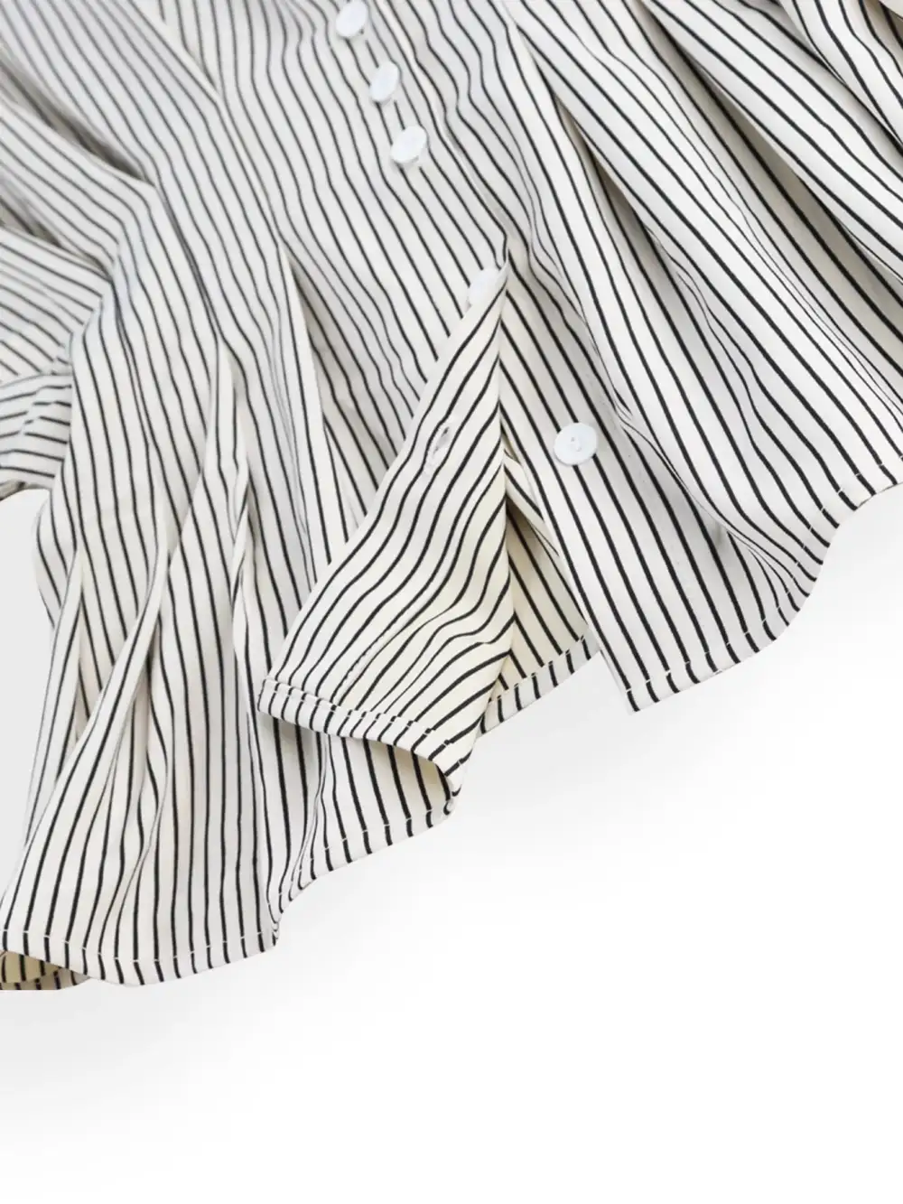 Striped Cinched Waist Shirt