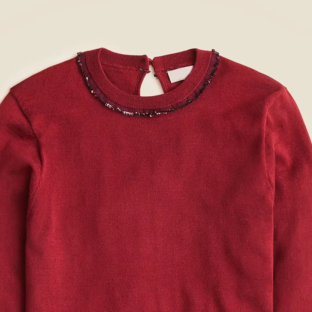 crewneck sweater in merino wool