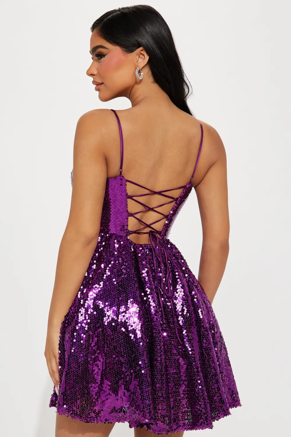 Selene Sequin Mini Dress - Magenta
