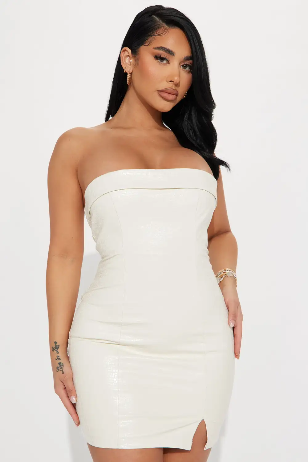 In The Matrix Mini Dress - Ivory