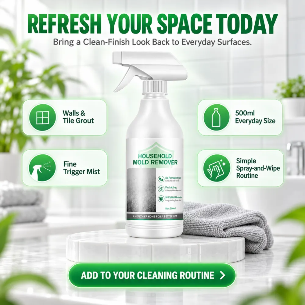 White Wall Tile Grout Mold Remover Spray
