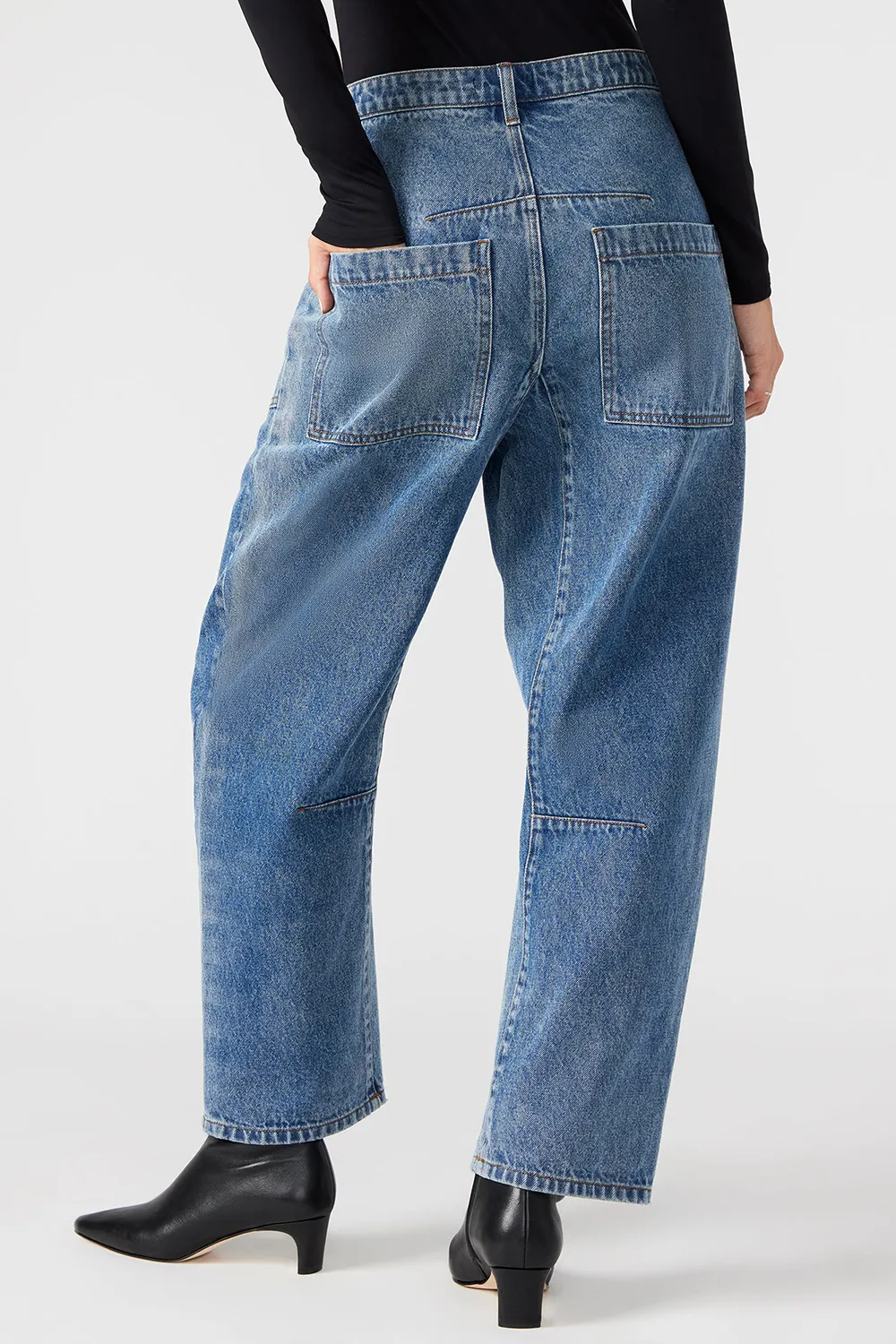 BARREL LEG PANT BLACK