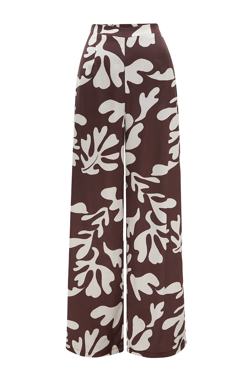 Unique Printed Silky Fabric Pants