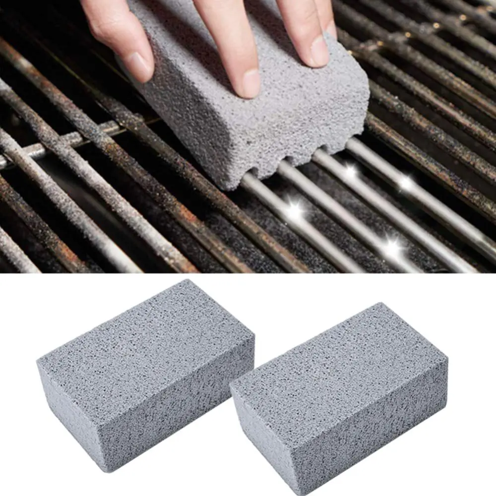 (Store Closing Sale) Grilling Barbecue Utensils 1/ 2Pcs BBQ Grill Cleaning Brick Block Barbecue Cleaning Stone BBQ Racks Stains Grease Cleaner BBQ Tools Kitchen Decorates Gadget BBQ Tools